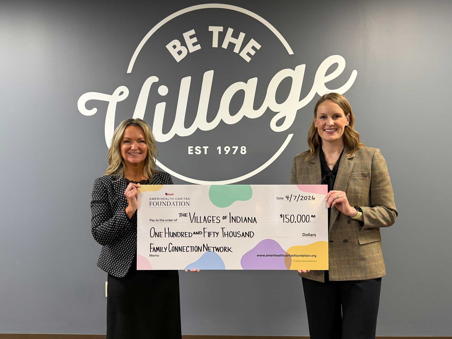 Shannon Schumacher (L), The Villages President and CEO and Lauren Maloney (R), AmeriHealth Caritas Foundation Director